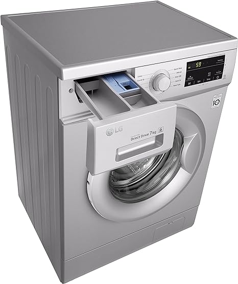 غسالة  ال جى 7 كيلو , موتور الدفع المباشر ,6 حركات مختلفة , لوحة تحكم تعمل باللمس