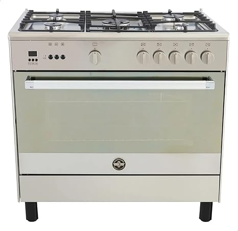 بوتاجاز كلاسيكا 90سم (5 شعله) مروحة تبريد + تايمر ديجيتال - حوامل زهر