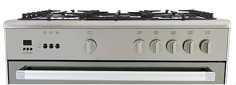 بوتاجاز كلاسيكا 90سم (5 شعله) مروحة تبريد + تايمر ديجيتال - حوامل زهر