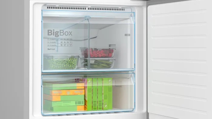 ثلاجة بوش Series 4 نوفروست ديجيتال، 505 لتر، اسود ستانلس ستيل - KGN56CX30U