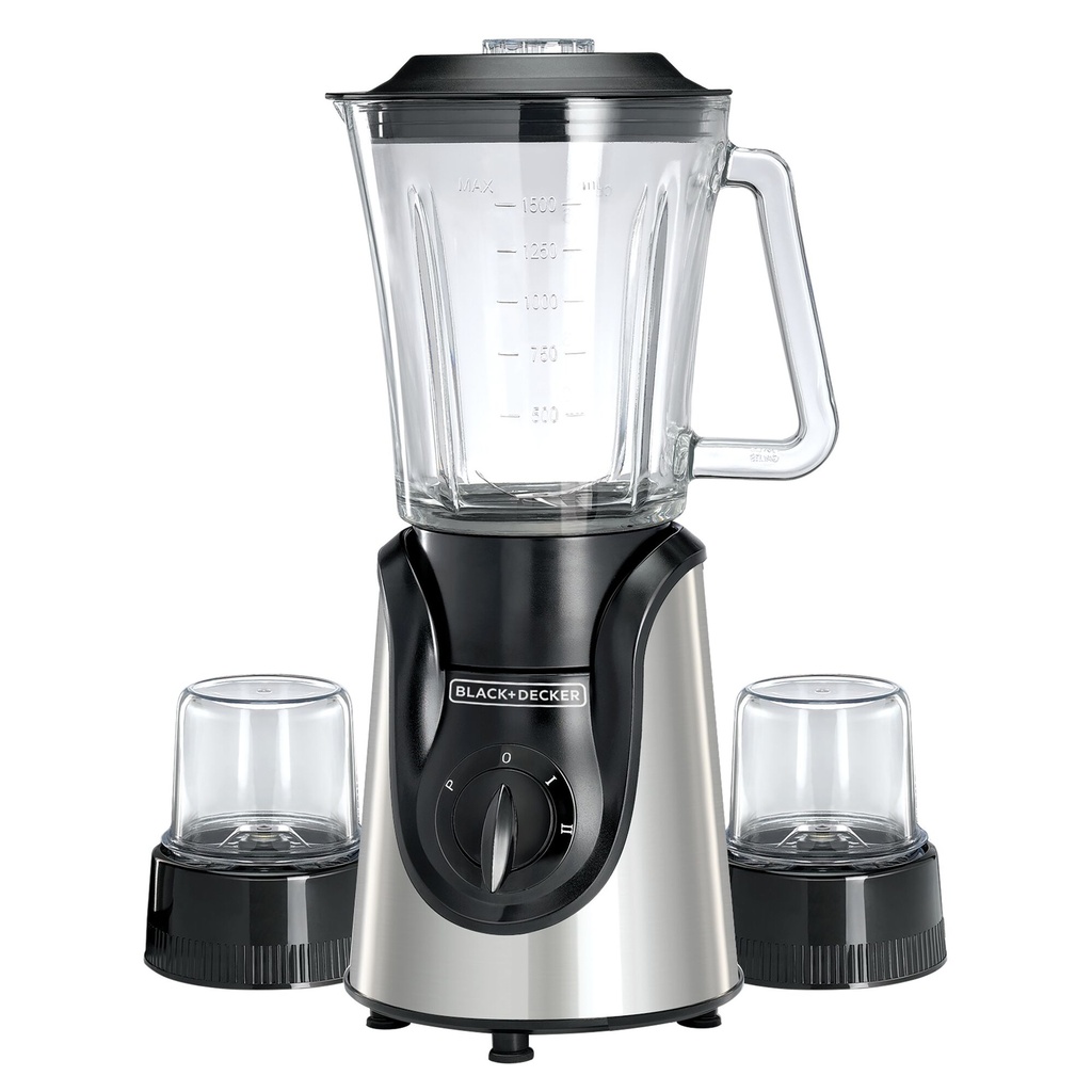 خلاط بلاك + ديكر بملحقاته، سعة 1.5 لتر، بقوة 600 وات، اسود - BGG600-B9