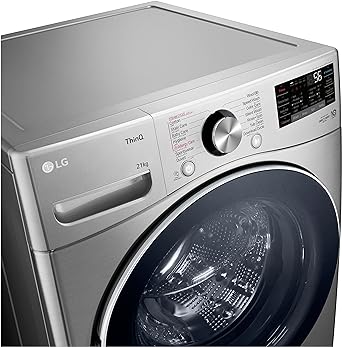 غسالة 21 كيلو , 6 حركات , بخار موتور الدفع المباشر الموفر للطاقة TurboDry , TurboWash