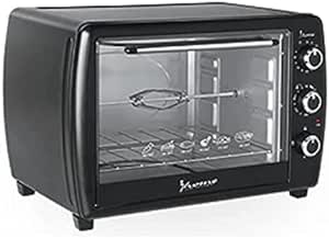iHome 1200W 45L Electric Oven with Grill, Thermostat and Timer Up to 90 Minutes, Black, KI-7100