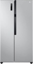 LG Side by Side Inverter Refrigerator, 519 Liters, Silver - GCFB507PQAM
