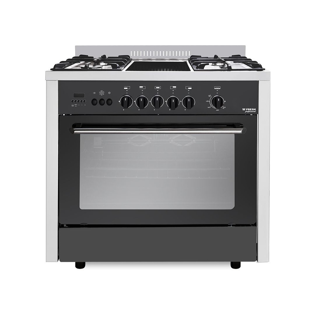 بوتاجاز فريش بروفيشنال جريللو 90 × 60 - 5 شعلة أستانلس × أسود 500005340