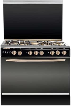 Techno Fire (TF-15-BBC) Black 60x80 Gas cooker Surface Stainless 5 burners - 7 years warranty