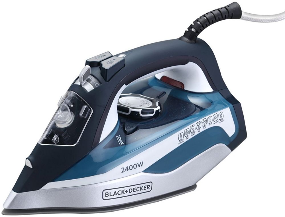 Black + Decker Steam Iron, 2400 Watt, Blue - X2150