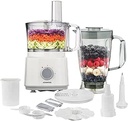 Kenwood Food Processor 750W Multi-Functional with 3 Interchangeable Disks, Blender, Whisk, Dough Maker FDP03 White International warranty