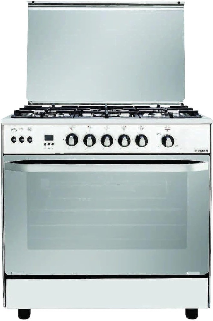 بوتجاز فريش هامر ايرفراير ستانلس 5 شعلة غاز ديجيتال 90 سم موديل-500014442