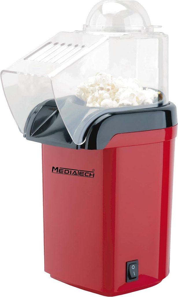 ماكينة صنع الفشار ميديا تك، 1200 وات، احمر، MT-PC300