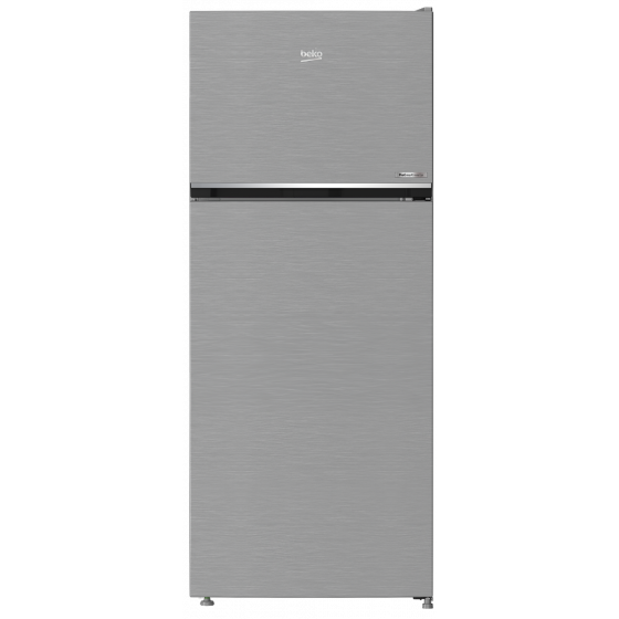 Beko No-Frost Refrigerator, 406 Liters, Inverter, Silver - RDNE455M20XBIEG