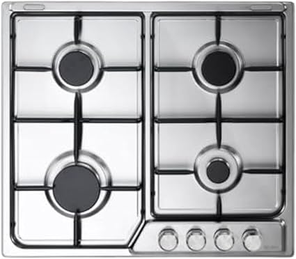 ELBA Cooker - GAS HOB 4 BURNERS ENAMEL 60 CM STAINLESS -natural gas-ENF60-444XD