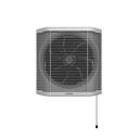 TORNADO Bathroom Ventilating Fan 25 cm Privacy Grid Black x Grey TVS-25BG