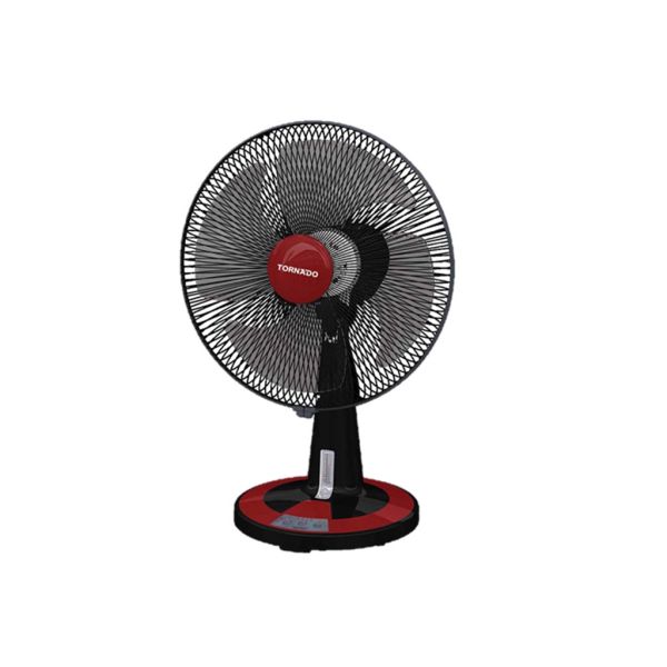 TORNADO Desk Fan 16 Inch 4 Blades Black x Red TDF16D