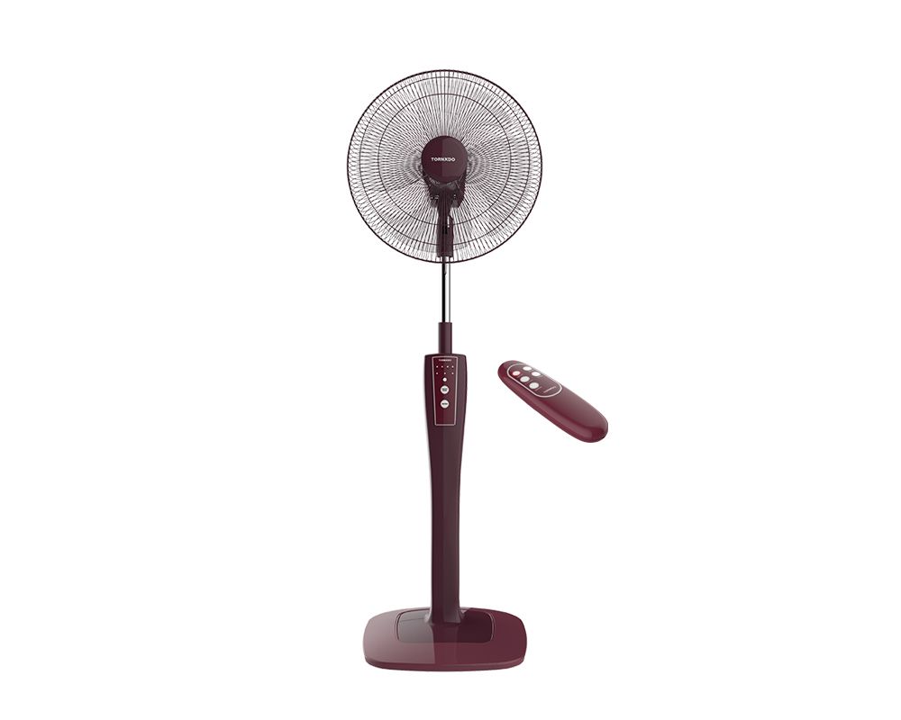 Tornado Stand Fan 16 Inch 4 Blades Remote Control Burgundy TSF-75RED