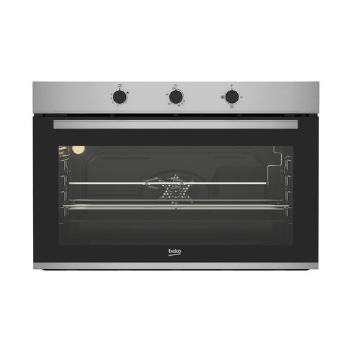 [BBWHT12104XS] Beko Built-in Gas Oven, 96 Liters, 90cm, Silver and Black - BBWHT12104XS