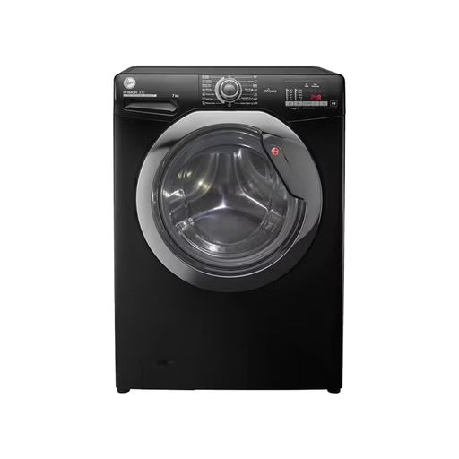 [H3WS173DC3B-ELA] Hoover Washing Machine, 7 Kg, Black - H3WS173DC3B-ELA