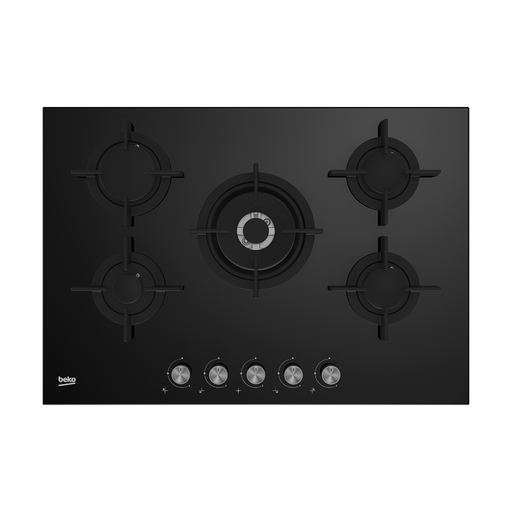 [HILW75222S] Beko Built-in Gas Hob, 5 Burners, Black- HILW 75222 S