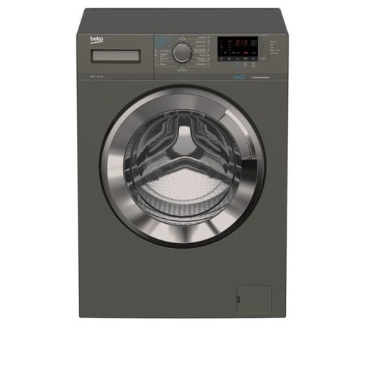 [WTV8612XMCI2] BEKO WASHING MACHINE FULL AUTOMATIC DIGITAL 8 KG 1200 RPM STEAM CHOROME DOOR BLACK WTV-8612-XBCI