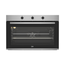 Beko gas oven with built-in grill, 2 fans, size 90 cm, model BBWHT12104BS, black
