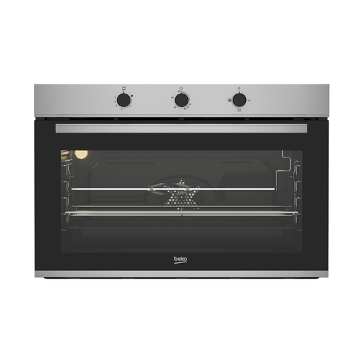 [BBWHT12104BS] Beko gas oven with built-in grill, 2 fans, size 90 cm, model BBWHT12104BS, black