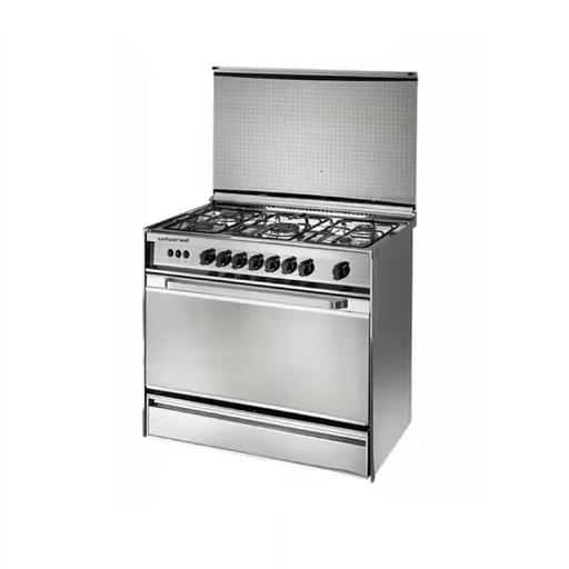 [8905A] Universal Classico Gas Cooker 5 Burners Stainless Steel Fan 8905