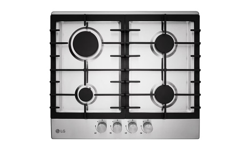 [HU641BBG] LG Built-in Hob 60 Cm Gas 4 Burners Cast Iron Stainless Steel HU641BBG
