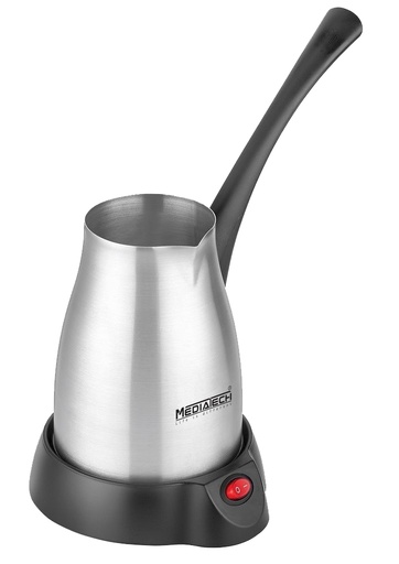 [MT-11] Media Tech Turkish Coffee Maker, 1000 Watt, Silver - MT-11