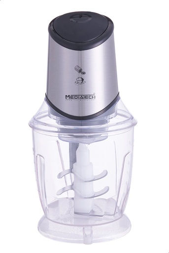 [MT-CR40] Media Tech Chopper, 700 Watt, 1.5 Liters, Black and Silver - MT-CR40