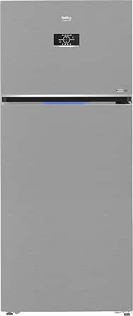 [RDNE455M20XBIDS] Beko NeoFrost Top Freezer Refrigerator - 406 Liters - ProSmart Inverter Motor - Harvest Fresh Technology - Dairy Compartment - Digital Touch Control Tact Display - RDNE455M20XBIDS