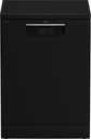 BEKO Freestanding Dishwasher - Full-size, 14 Place Settings, Stainless Steel, Black (BDFN15421B)