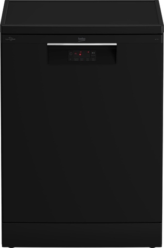 [BDFN15421B] BEKO Freestanding Dishwasher - Full-size, 14 Place Settings, Stainless Steel, Black (BDFN15421B)