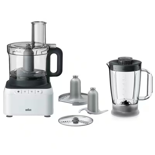 [FP 3131 WH/] Braun PurEase Food Processor, 800 Watt, White - FP 3131 WH