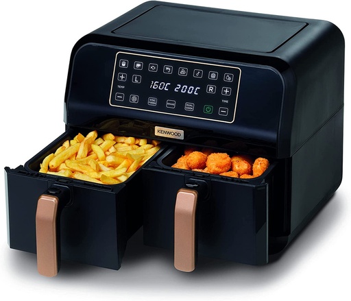 [HFP70.000BK/] Kenwood Digital Twin Air Fryer, 4 Liters, 1700W, Black - HFP70.000BK