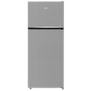 Beko No-Frost Refrigerator, 406 Liters, Inverter, Silver - RDNE455M20XBIEG