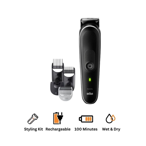 [MGK5420] Braun 9 in 1 Styling Kit, Wet and Dry, Black - MGK5420