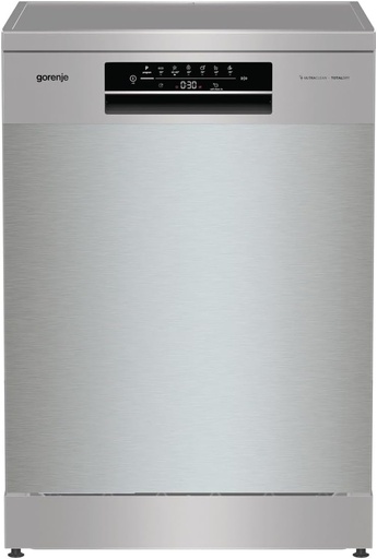 [GS643D60X] غورينجي غسالة صحون 16 شخص، 6 برامج، 60 سم فضي، تحكم باللمس، GS643D60X