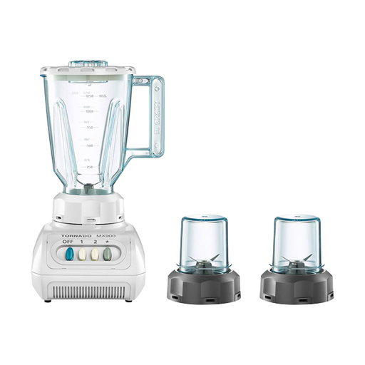 [MX900/2] Tornado Electric Blender 250 Watt 1.5 Liter 2 Grinder White MX900/2