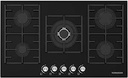 TORNADO Built-In Hob 90 x 60 - 5 Gas Burners Glass Black GHV-M90CCU-G